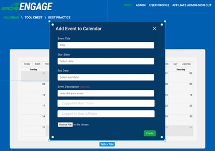 Create Calendar Event