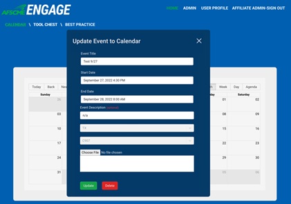 Input Calendar Event